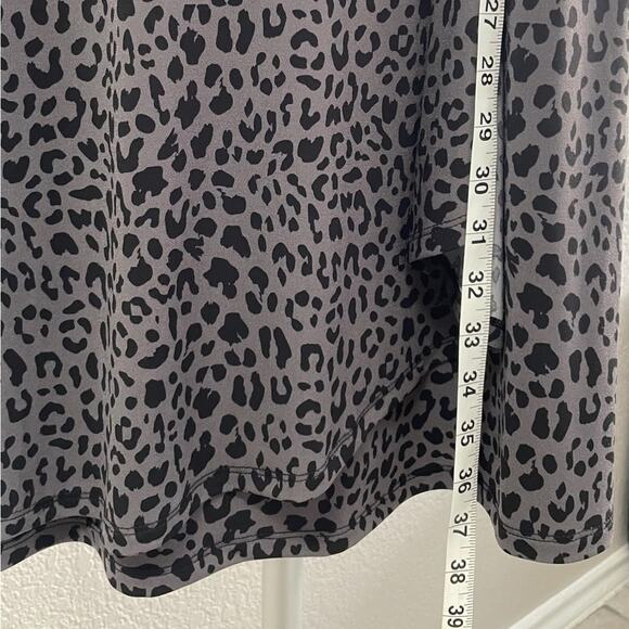 41 Hawthorn Faux Wrap Gray and Black Cheetah Print Dress Size Small Petite - Picture 3 of 5